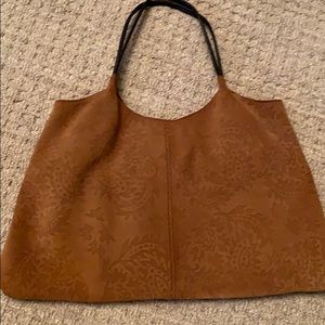 Brown Suede Satchel